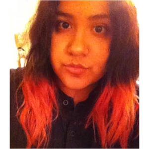 Ami Garza pink pastel ombre hair