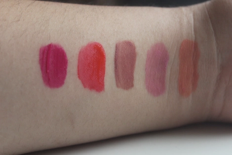swatches of nyc lip stains